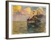 German Torpedo-Boat at Sea-J.g. Siehl-freystett-Framed Art Print