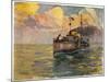 German Torpedo-Boat at Sea-J.g. Siehl-freystett-Mounted Art Print