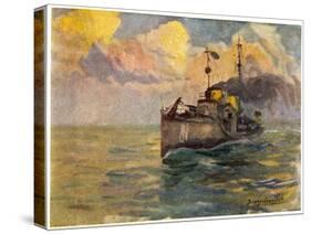 German Torpedo-Boat at Sea-J.g. Siehl-freystett-Stretched Canvas