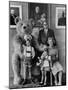 German Toy Maker Otto Steiff Posing with His Family and a Huge Teddy Bear-null-Mounted Photographic Print