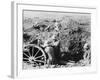 German Trench Gun in Action on the Somme During World War I-Robert Hunt-Framed Photographic Print