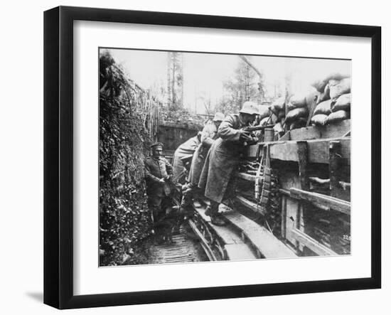 German Trenches During World War I on the Western Front-Robert Hunt-Framed Photographic Print