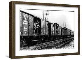 German Troops Arriving by Train, Paris, August 1940-null-Framed Giclee Print