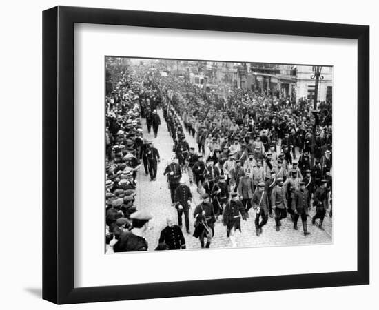 German Troops as Prisoners in Antwerp, Belgium, First World War, 1914-null-Framed Giclee Print