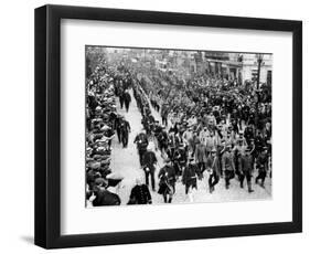 German Troops as Prisoners in Antwerp, Belgium, First World War, 1914-null-Framed Giclee Print