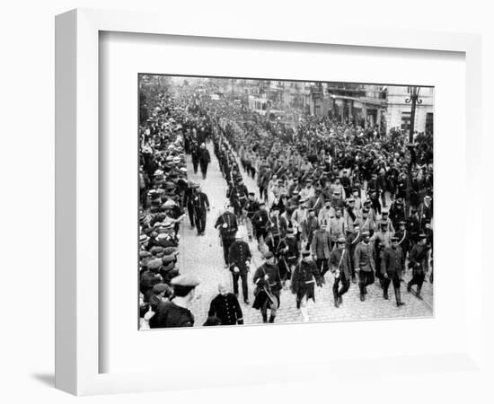 German Troops as Prisoners in Antwerp, Belgium, First World War, 1914-null-Framed Giclee Print