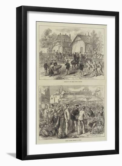 German Troops at Rheims-null-Framed Giclee Print