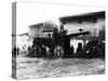 German Troops Examine Heavy and Gigantic Cannons Deserted by Fleeing Italians in a Village behind U-null-Stretched Canvas