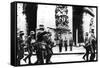 German Troops Marching Past the Arc De Triomphe, Paris, 14 June 1940-null-Framed Stretched Canvas