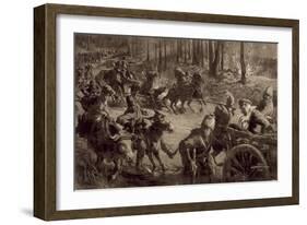 German Troops with Spoils of War and Prisoners and Captured Cattle-Felix Schwormstadt-Framed Giclee Print