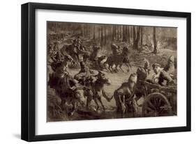 German Troops with Spoils of War and Prisoners and Captured Cattle-Felix Schwormstadt-Framed Giclee Print