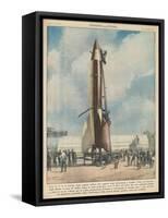 German V2 Rocket 1945-null-Framed Stretched Canvas