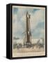 German V2 Rocket 1945-null-Framed Stretched Canvas