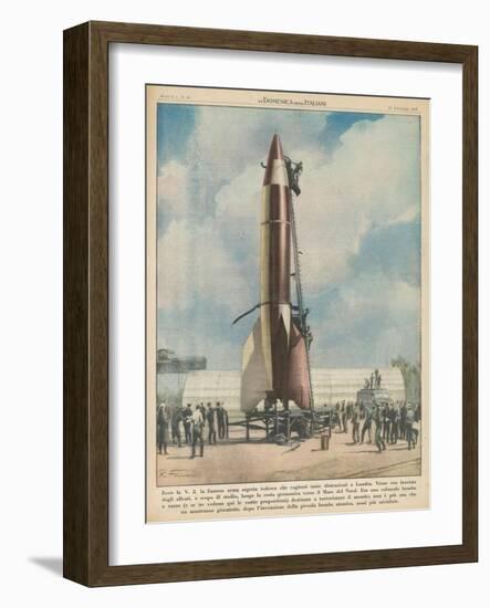 German V2 Rocket 1945-null-Framed Art Print