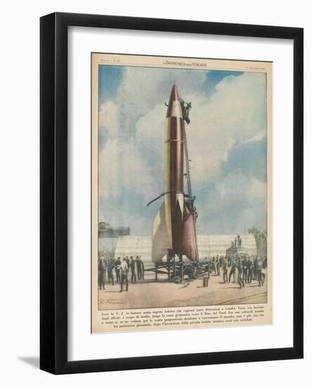 German V2 Rocket 1945-null-Framed Art Print