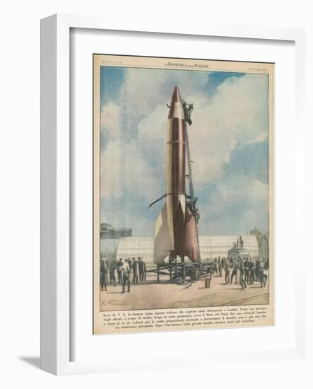 German V2 Rocket 1945-null-Framed Art Print