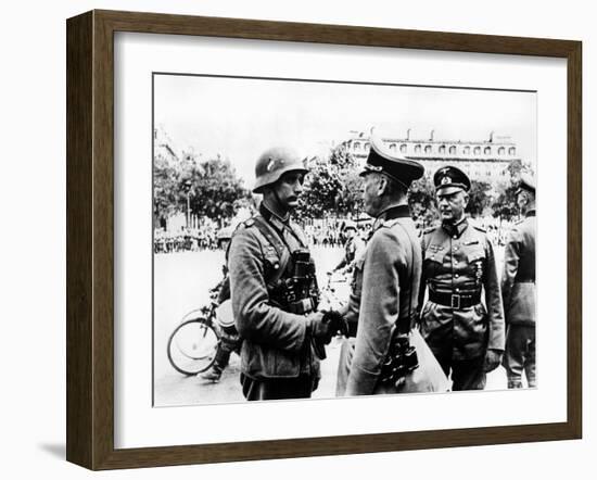 German Victory Parade after the Capture of Paris, June 1940-null-Framed Giclee Print