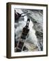 German Warship Battling the Atlantic Seas, 1942-null-Framed Giclee Print