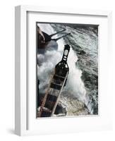 German Warship Battling the Atlantic Seas, 1942-null-Framed Giclee Print