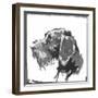 German Wire Haired Pointer-null-Framed Art Print