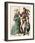 German Woman and a Man Wearing Armor of the Early 1500s-null-Framed Giclee Print