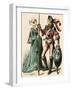 German Woman and a Man Wearing Armor of the Early 1500s-null-Framed Giclee Print