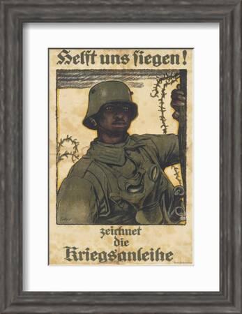 Ad Volunteer Aftermath War WWI WW1 Germany Framed Art Print Picture Mount 12x16"