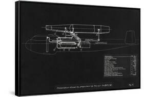 German WWII Ramjet Bomber Blueprint-Detlev Van Ravenswaay-Framed Stretched Canvas