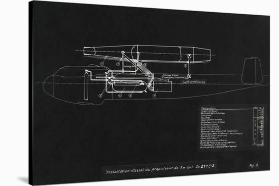 German WWII Ramjet Bomber Blueprint-Detlev Van Ravenswaay-Stretched Canvas