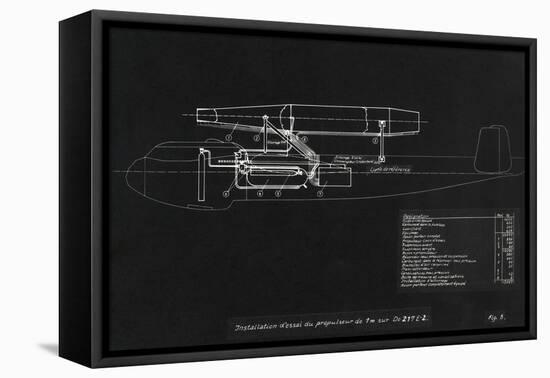 German WWII Ramjet Bomber Blueprint-Detlev Van Ravenswaay-Framed Stretched Canvas