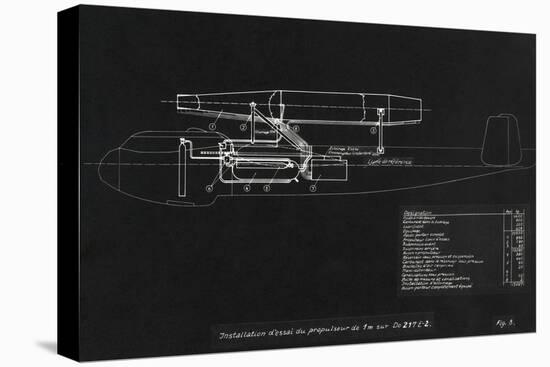 German WWII Ramjet Bomber Blueprint-Detlev Van Ravenswaay-Stretched Canvas