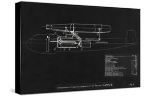 German WWII Ramjet Bomber Blueprint-Detlev Van Ravenswaay-Stretched Canvas