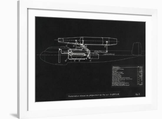 German WWII Ramjet Bomber Blueprint-Detlev Van Ravenswaay-Framed Photographic Print