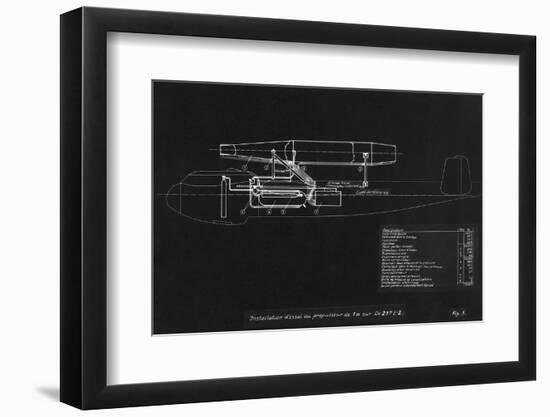German WWII Ramjet Bomber Blueprint-Detlev Van Ravenswaay-Framed Premium Photographic Print