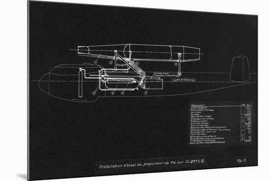 German WWII Ramjet Bomber Blueprint-Detlev Van Ravenswaay-Mounted Photographic Print