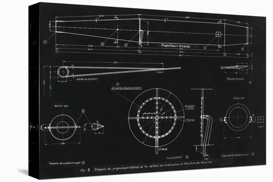 German WWII Ramjet Engine Blueprint-Detlev Van Ravenswaay-Stretched Canvas