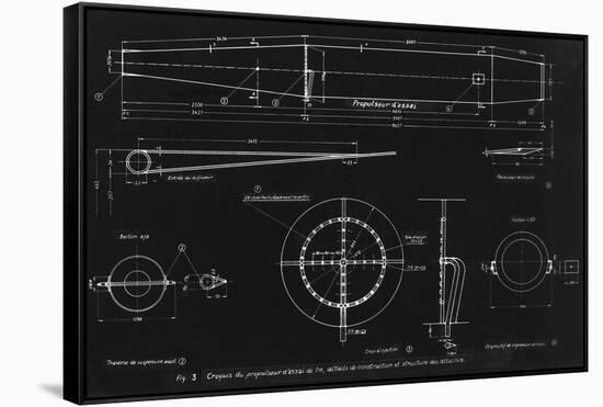 German WWII Ramjet Engine Blueprint-Detlev Van Ravenswaay-Framed Stretched Canvas