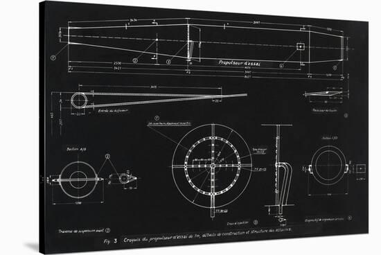 German WWII Ramjet Engine Blueprint-Detlev Van Ravenswaay-Stretched Canvas