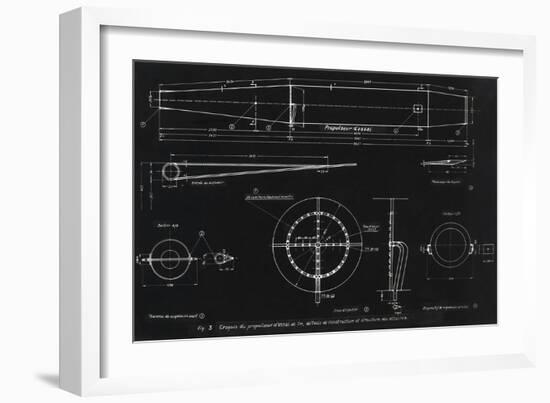 German WWII Ramjet Engine Blueprint-Detlev Van Ravenswaay-Framed Photographic Print