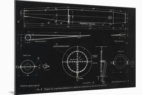 German WWII Ramjet Engine Blueprint-Detlev Van Ravenswaay-Mounted Photographic Print