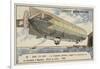 German Zeppelin Airship Lz4 Setting Out on a Flight from Lake Constance to Mainz, 1908-null-Framed Giclee Print