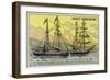 Germania and Hansa, Ships of Carl Koldewey's German North Polar Expedition, 1869-1870-null-Framed Giclee Print