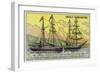 Germania and Hansa, Ships of Carl Koldewey's German North Polar Expedition, 1869-1870-null-Framed Giclee Print