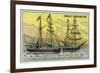 Germania and Hansa, Ships of Carl Koldewey's German North Polar Expedition, 1869-1870-null-Framed Giclee Print