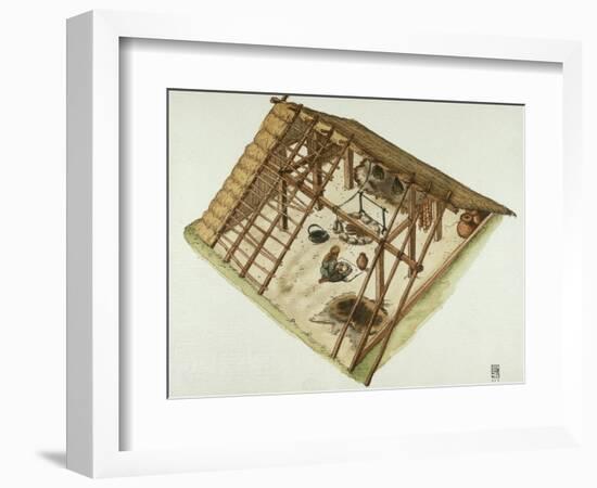 Germanic Alemannian and Goth Dwelling, 3rd Century-null-Framed Giclee Print