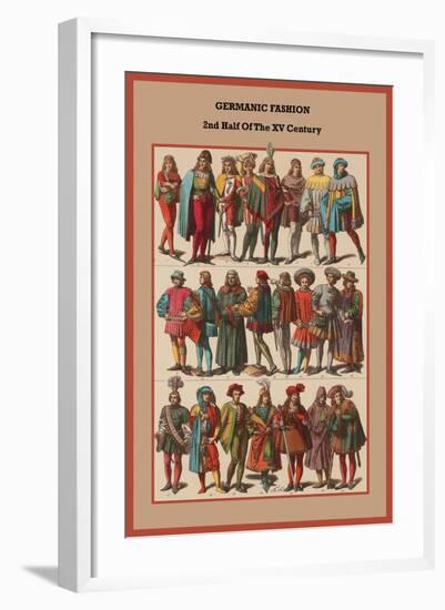 Germanic Fashion 2nd Half of the XV Century-Friedrich Hottenroth-Framed Art Print