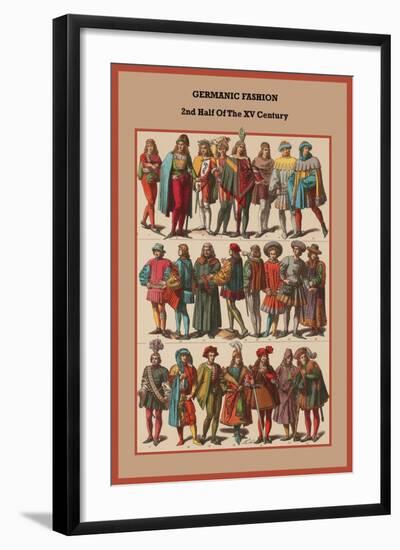 Germanic Fashion 2nd Half of the XV Century-Friedrich Hottenroth-Framed Art Print