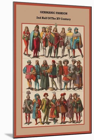 Germanic Fashion 2nd Half of the XV Century-Friedrich Hottenroth-Mounted Art Print