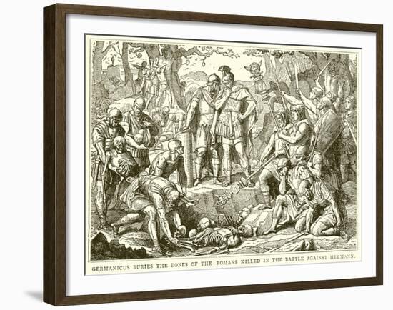 Germanicus Buries the Bones of the Roman Killed in the Battle Against Hermann-null-Framed Giclee Print