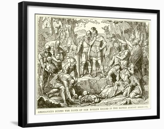 Germanicus Buries the Bones of the Roman Killed in the Battle Against Hermann-null-Framed Giclee Print